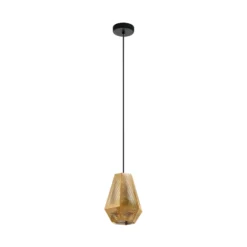 Hängeleuchte Chiavica, messing, 1-flammig, Ø20,5cm