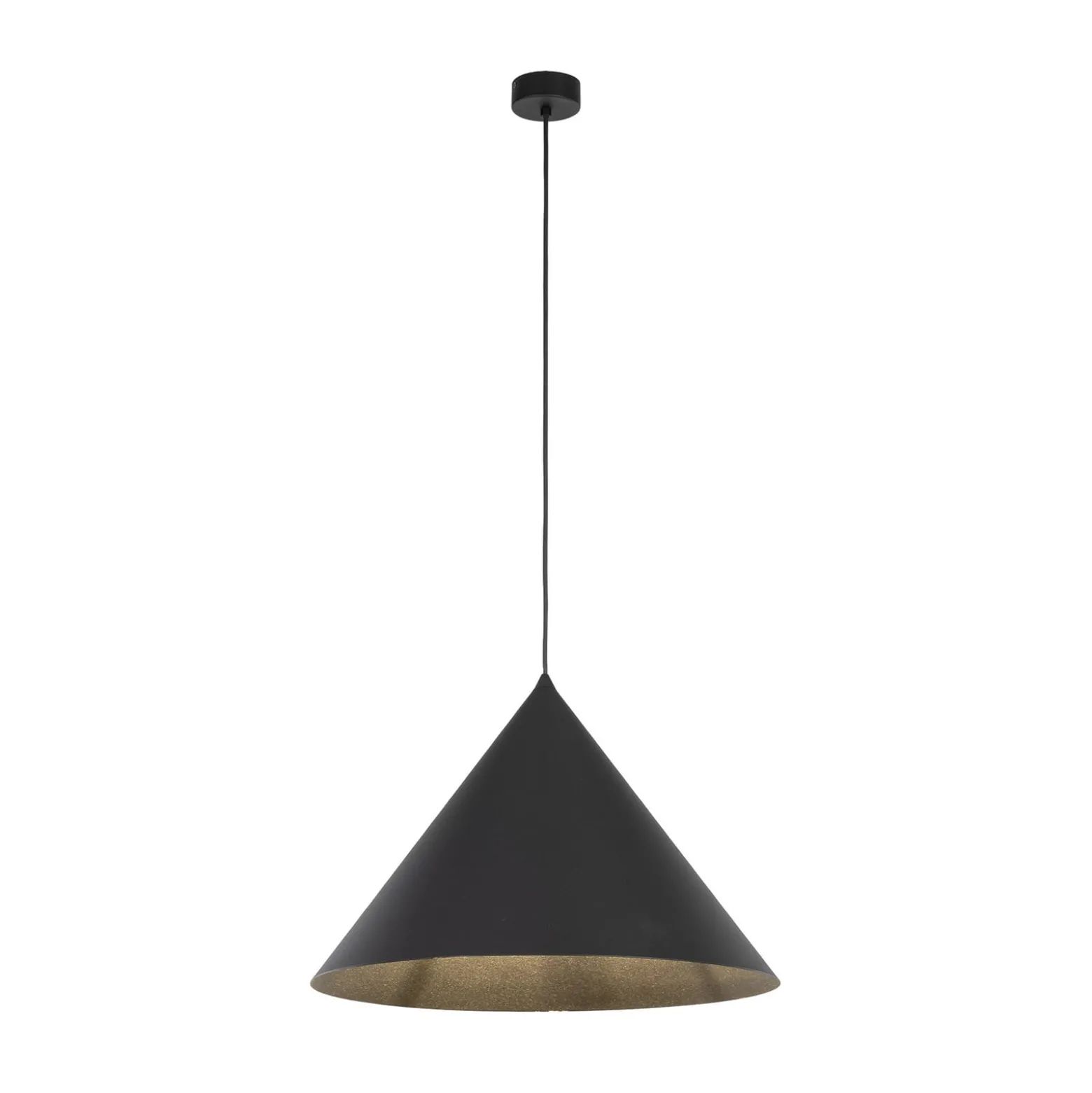 Hängeleuchte Cono, 1-flammig, Ø 50 cm, schwarz, E27