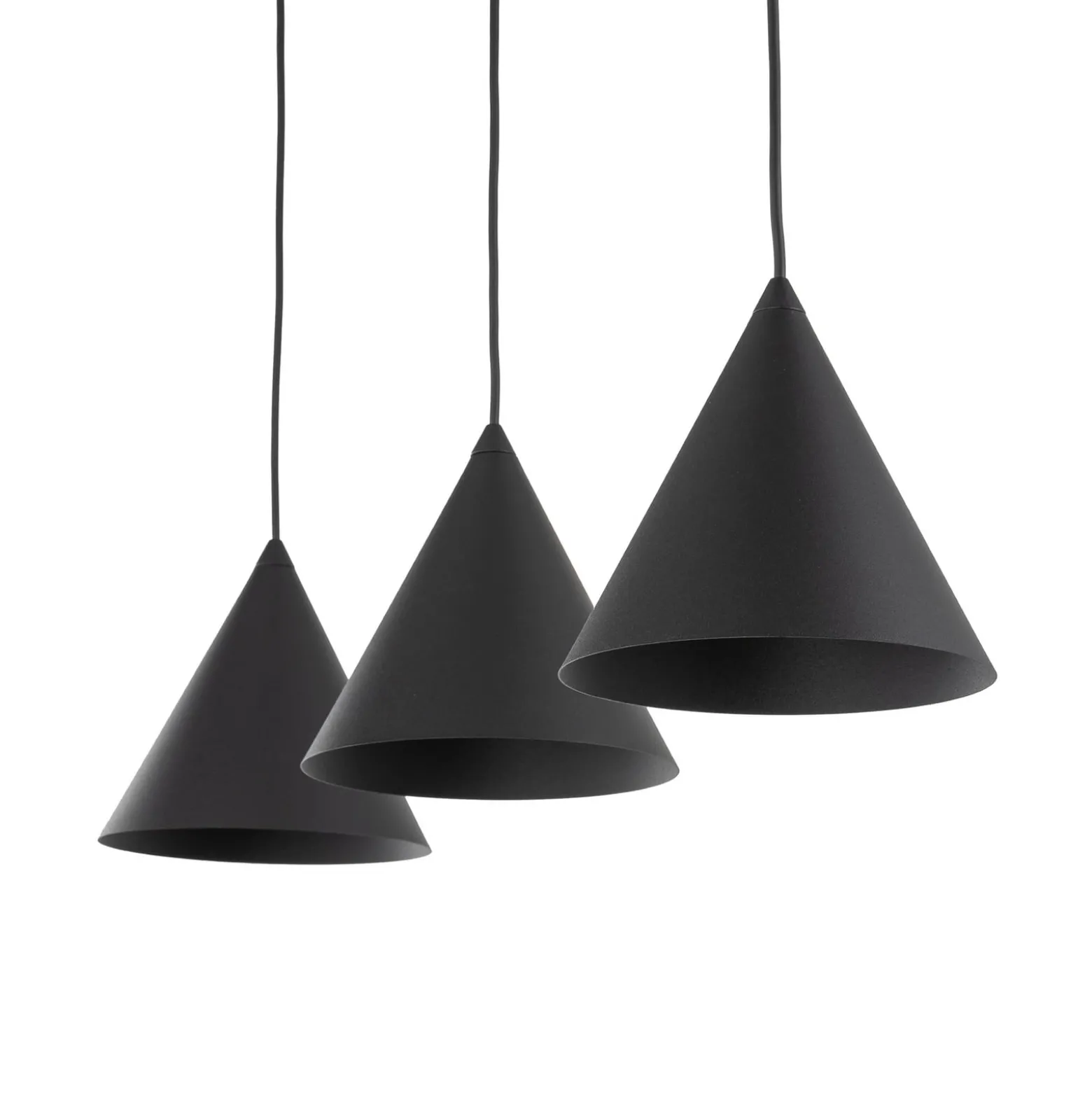 Hängeleuchte Cono, 3-flammig, schwarz, E27