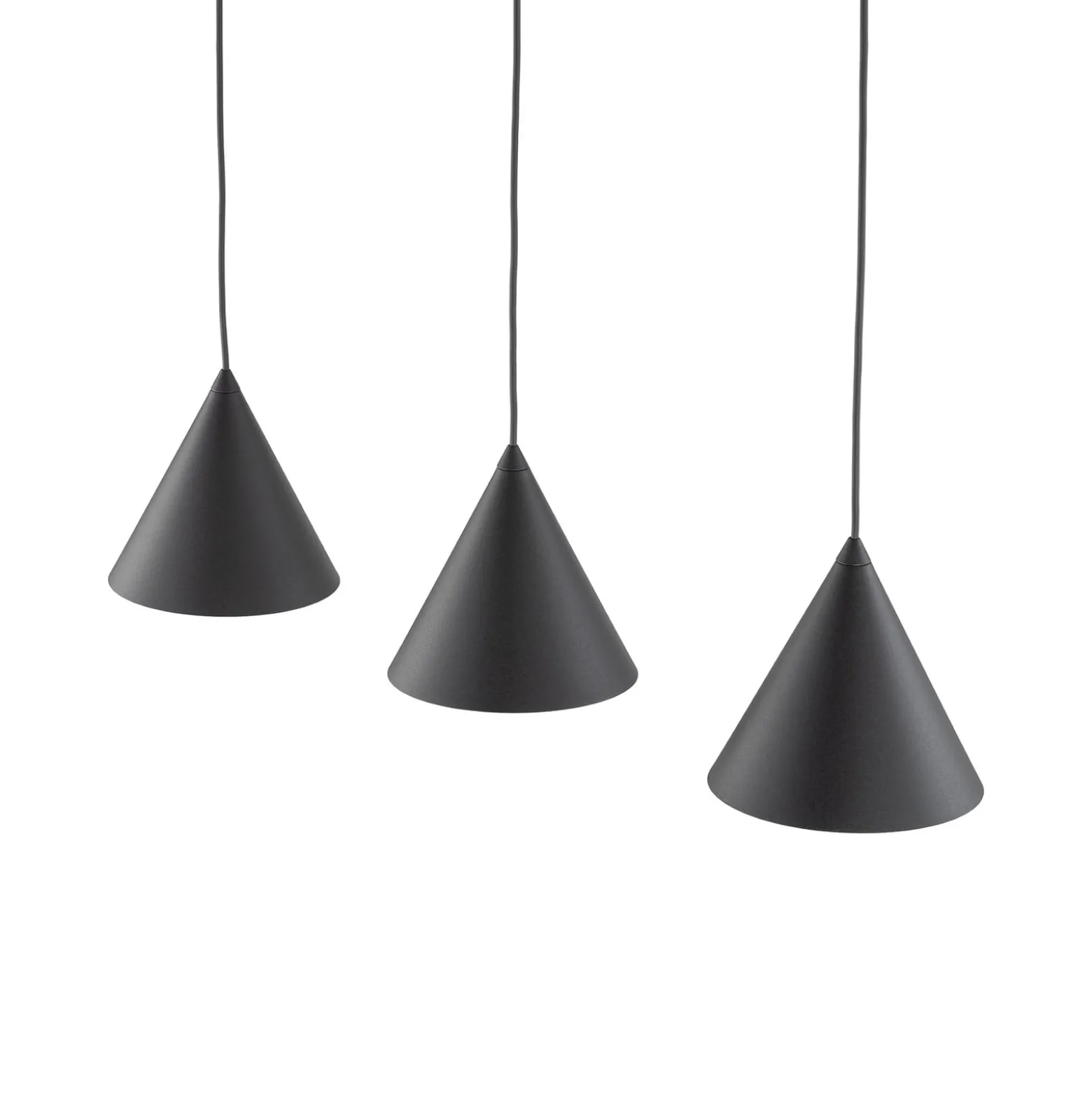 Hängeleuchte Cono, 3-flammig, schwarz, E27