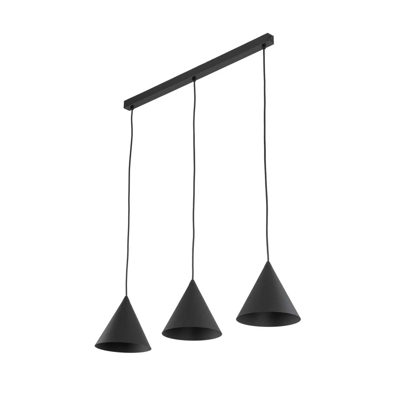Hängeleuchte Cono, 3-flammig, schwarz, E27
