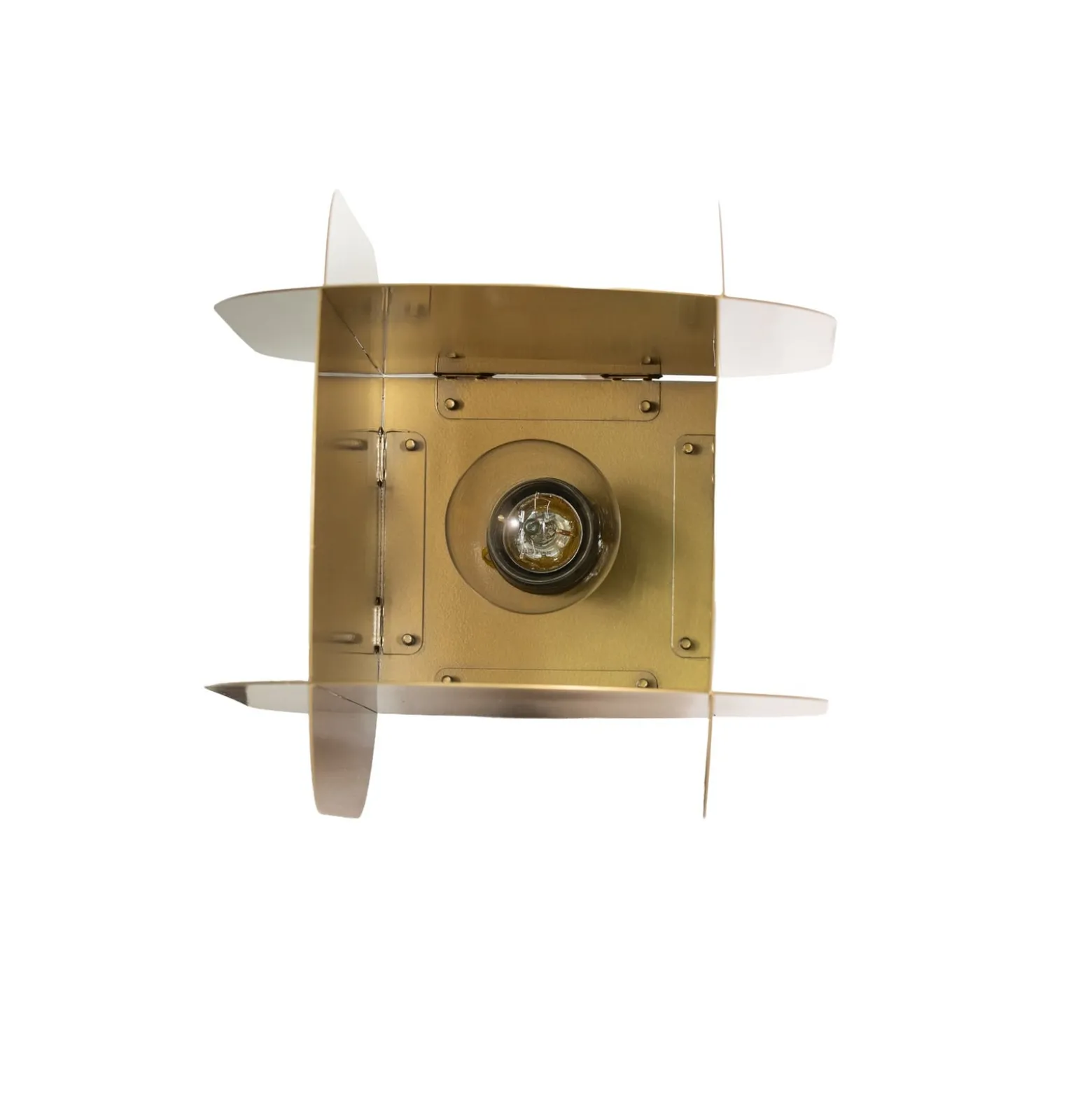 Hängeleuchte Corner, goldfarben, Höhe 35 cm, Metall, E27