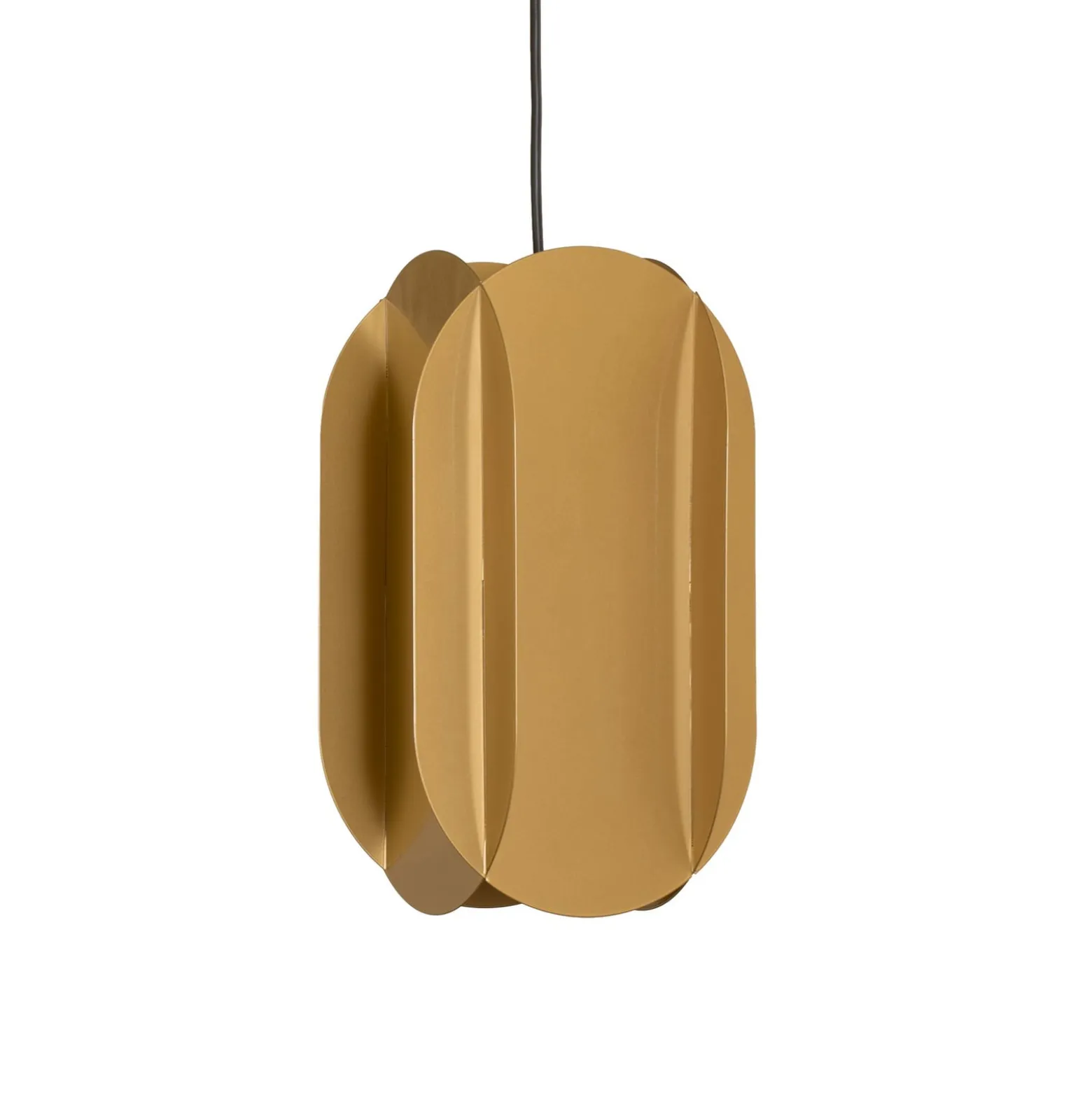 Hängeleuchte Corner, goldfarben, Höhe 35 cm, Metall, E27