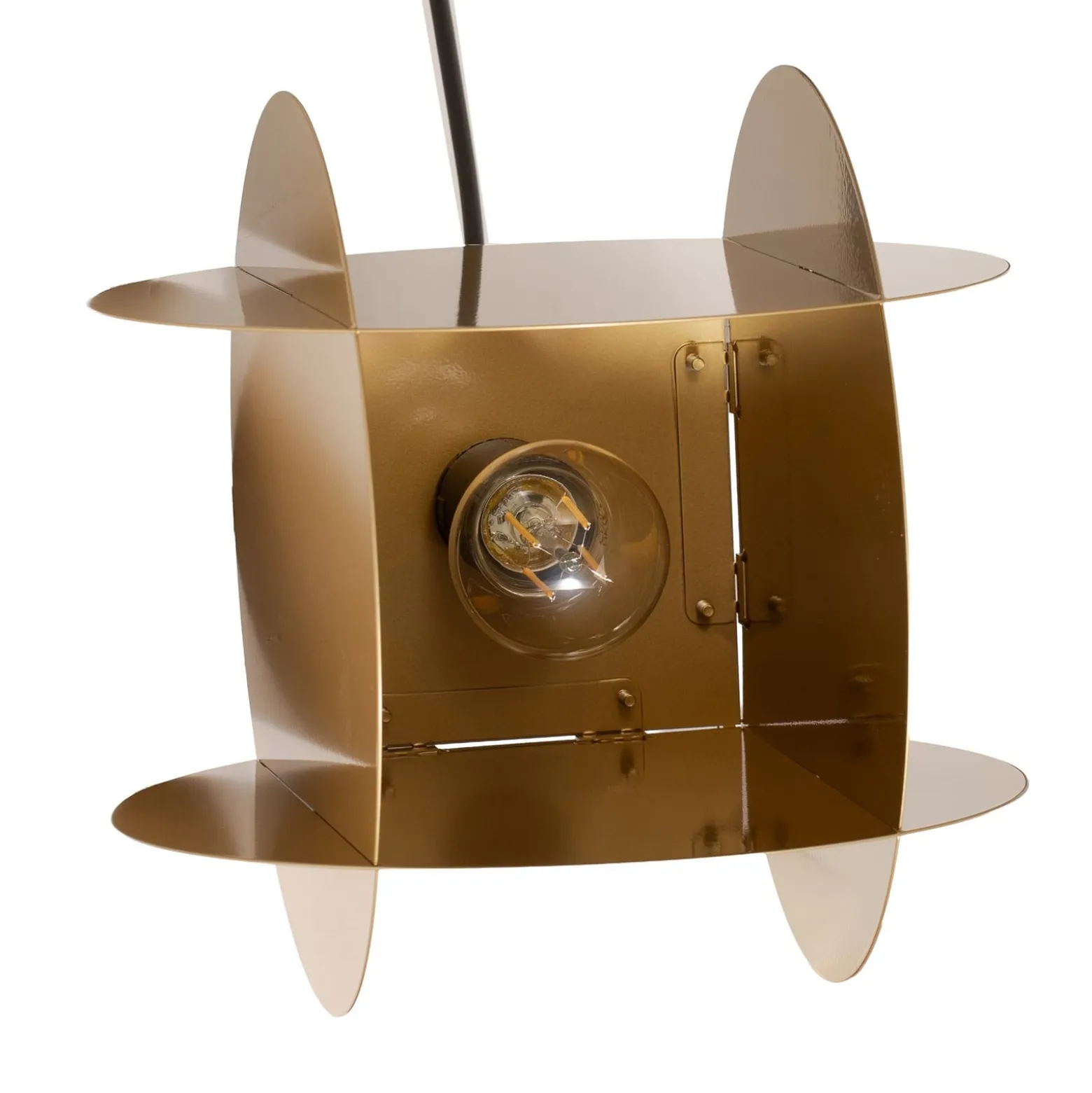 Hängeleuchte Corner, goldfarben, 25 x 25 cm, Metall, E27