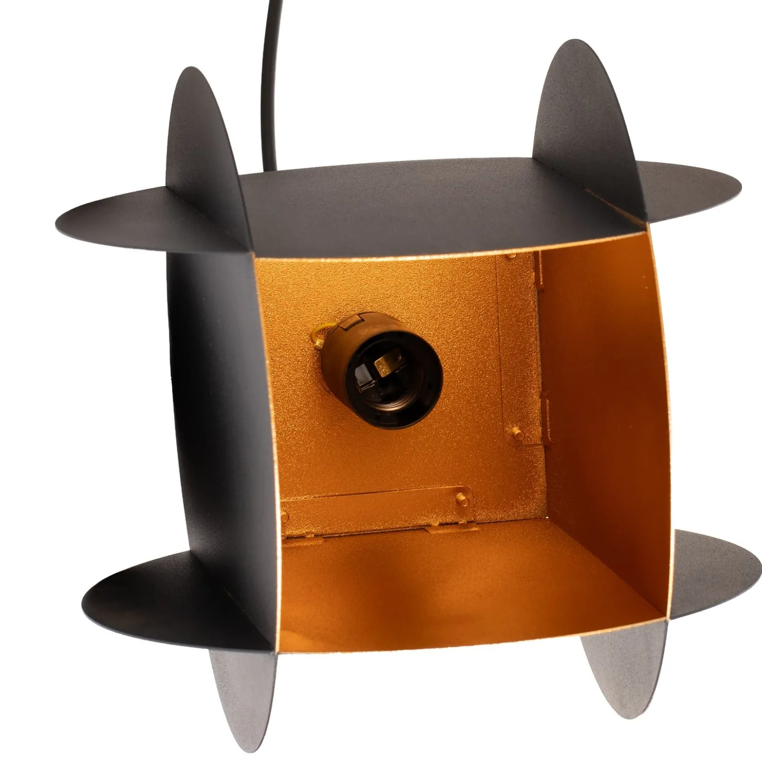 Hängeleuchte Corner, schwarz, 25 x 25 cm, Metall, E27