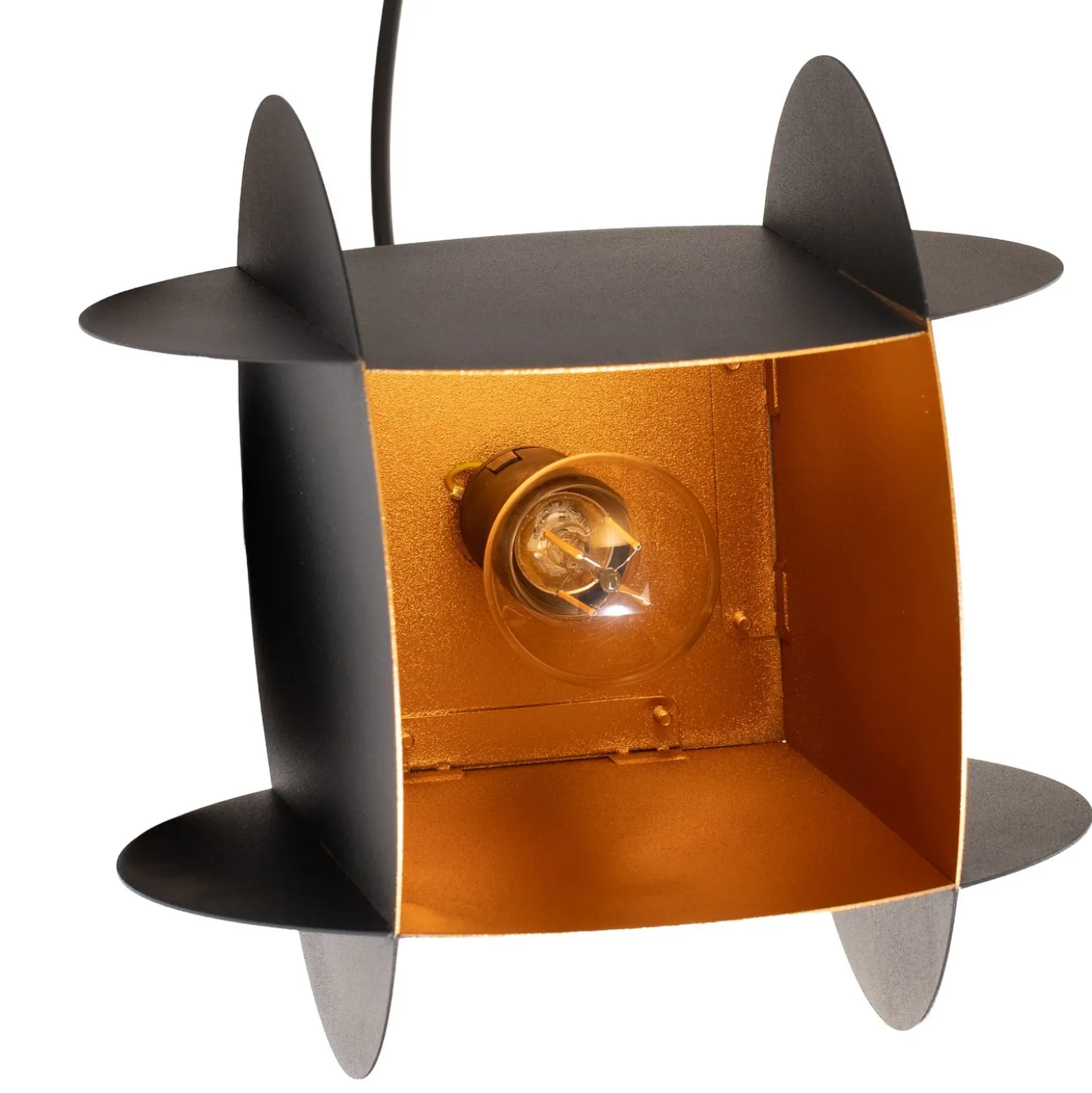 Hängeleuchte Corner, schwarz, 25 x 25 cm, Metall, E27
