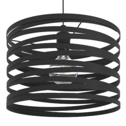 Hängeleuchte Cremella, Ø 37 cm, schwarz, Stahl