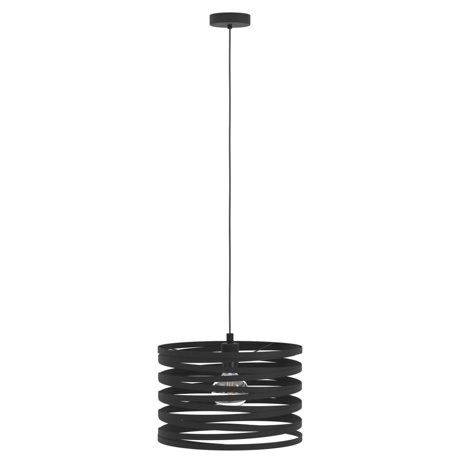 Hängeleuchte Cremella, Ø 37 cm, schwarz, Stahl