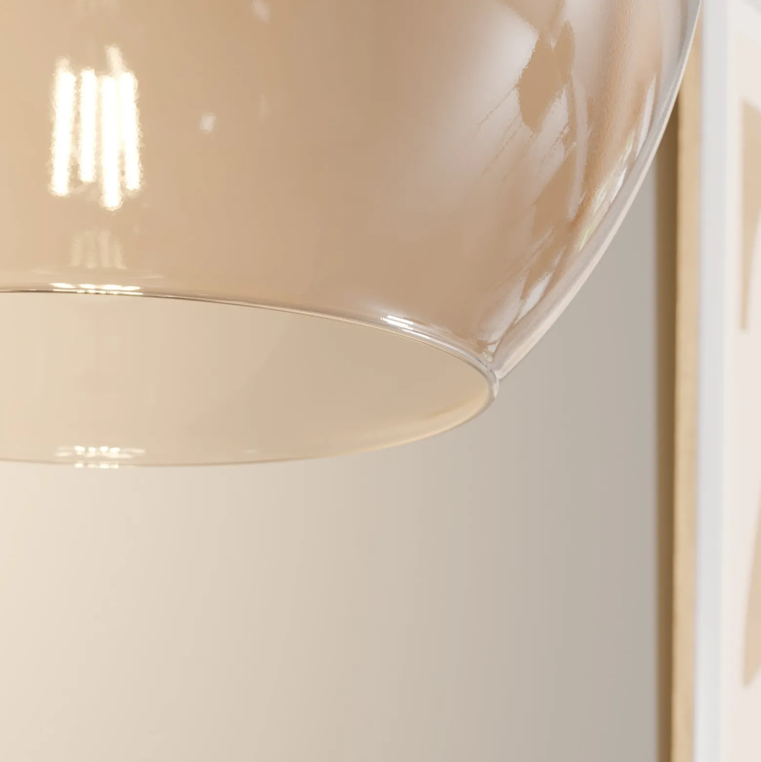 Hängeleuchte Cubus, bernstein, Glas, Ø 30 cm, E27