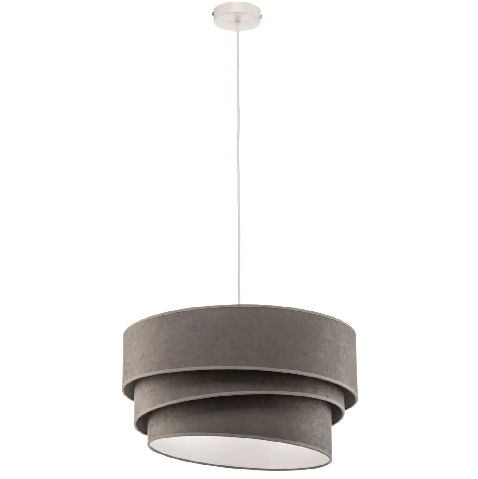Hängeleuchte Devon, grau/weiß Ø45cm