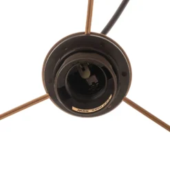 Hängeleuchte Devon, schwarz/beige/ecru/gold Ø45cm