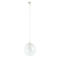 Hängeleuchte Dione, einflammig, klar/creme