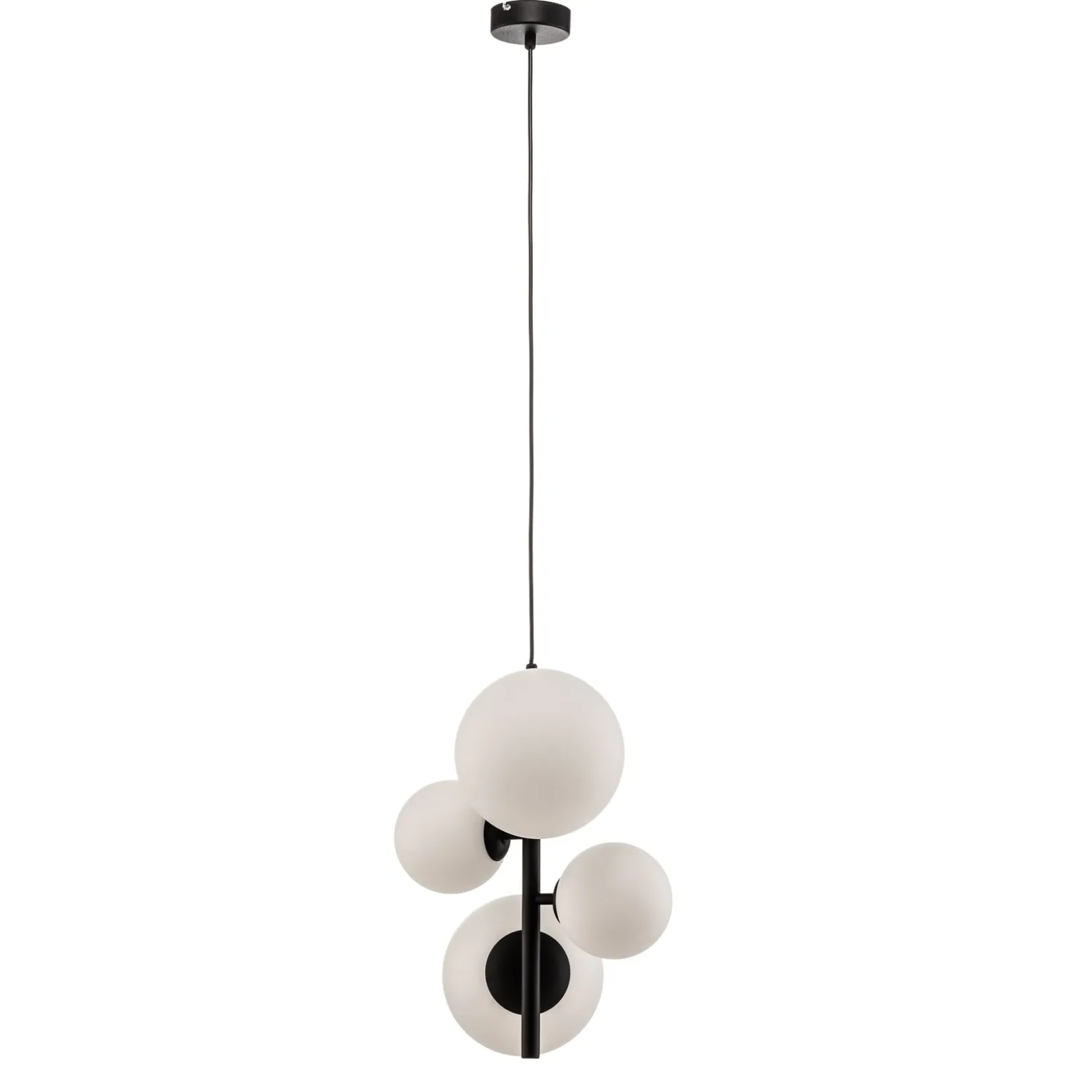 Hängeleuchte Dione, vierflammig, schwarz