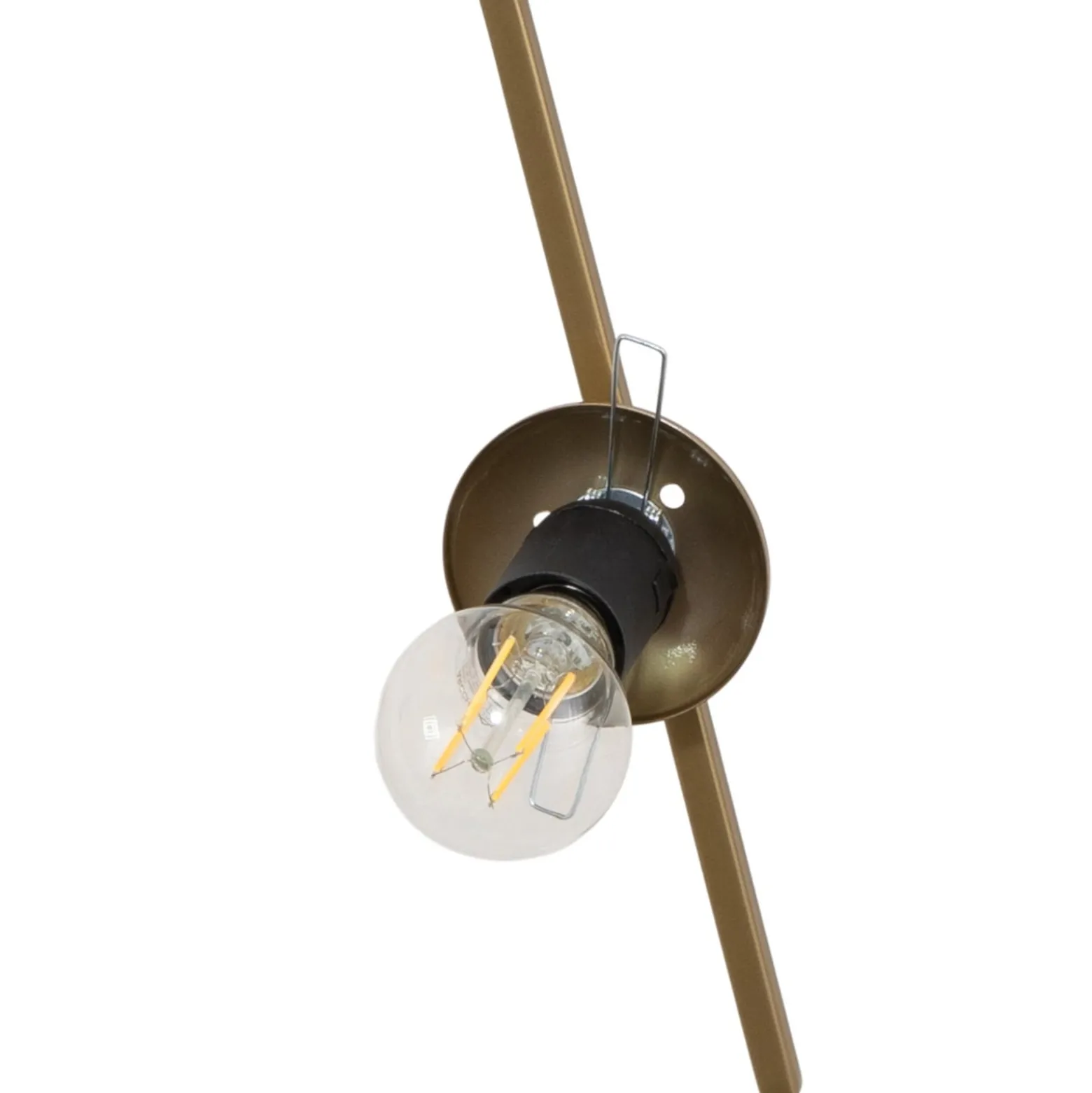 Hängeleuchte Dolunay, 25 cm lang, goldfarben, Glas, E27