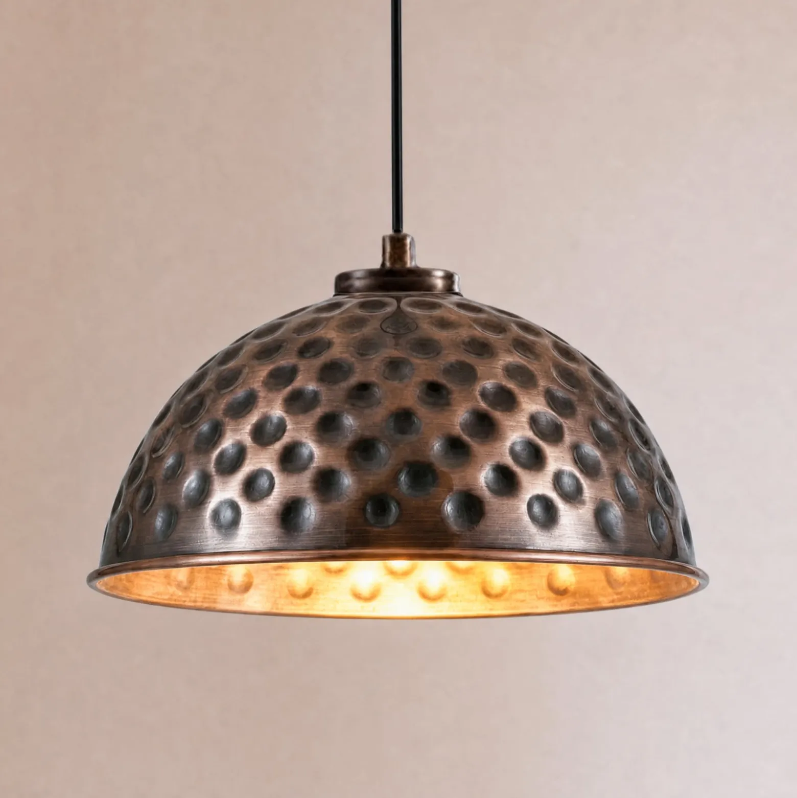 Hängeleuchte ECHO, kupferfarben, Ø 26 cm, Metall, E27