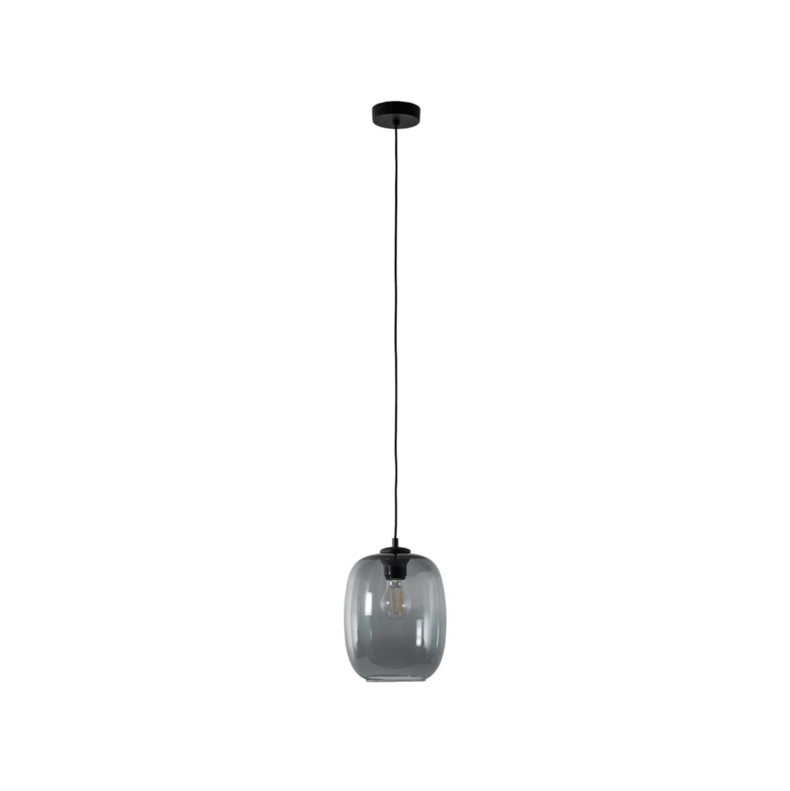 Hängeleuchte Elio, Glas, grafit, einflammig