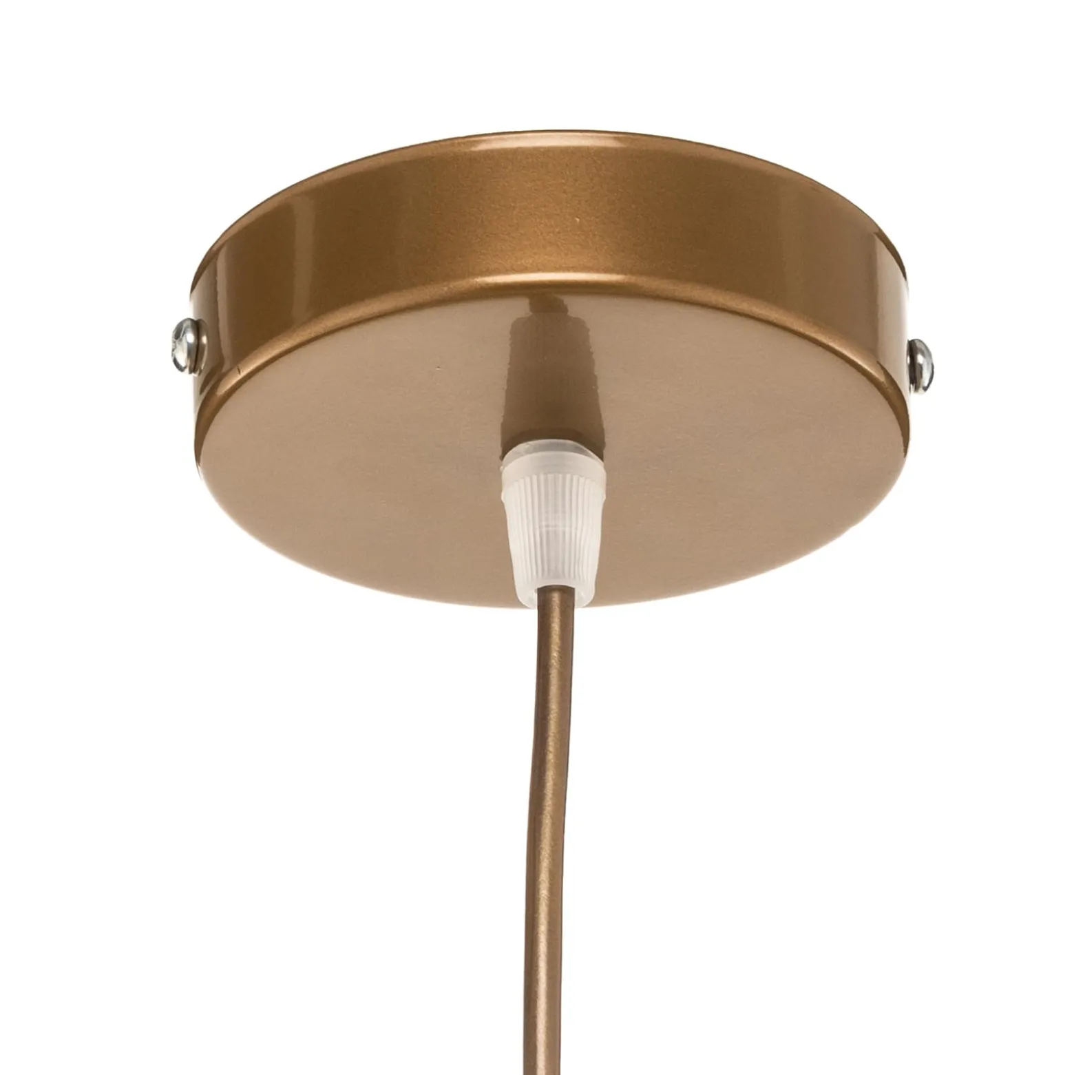 Hängeleuchte Essex, strukturierter Stoff, gold