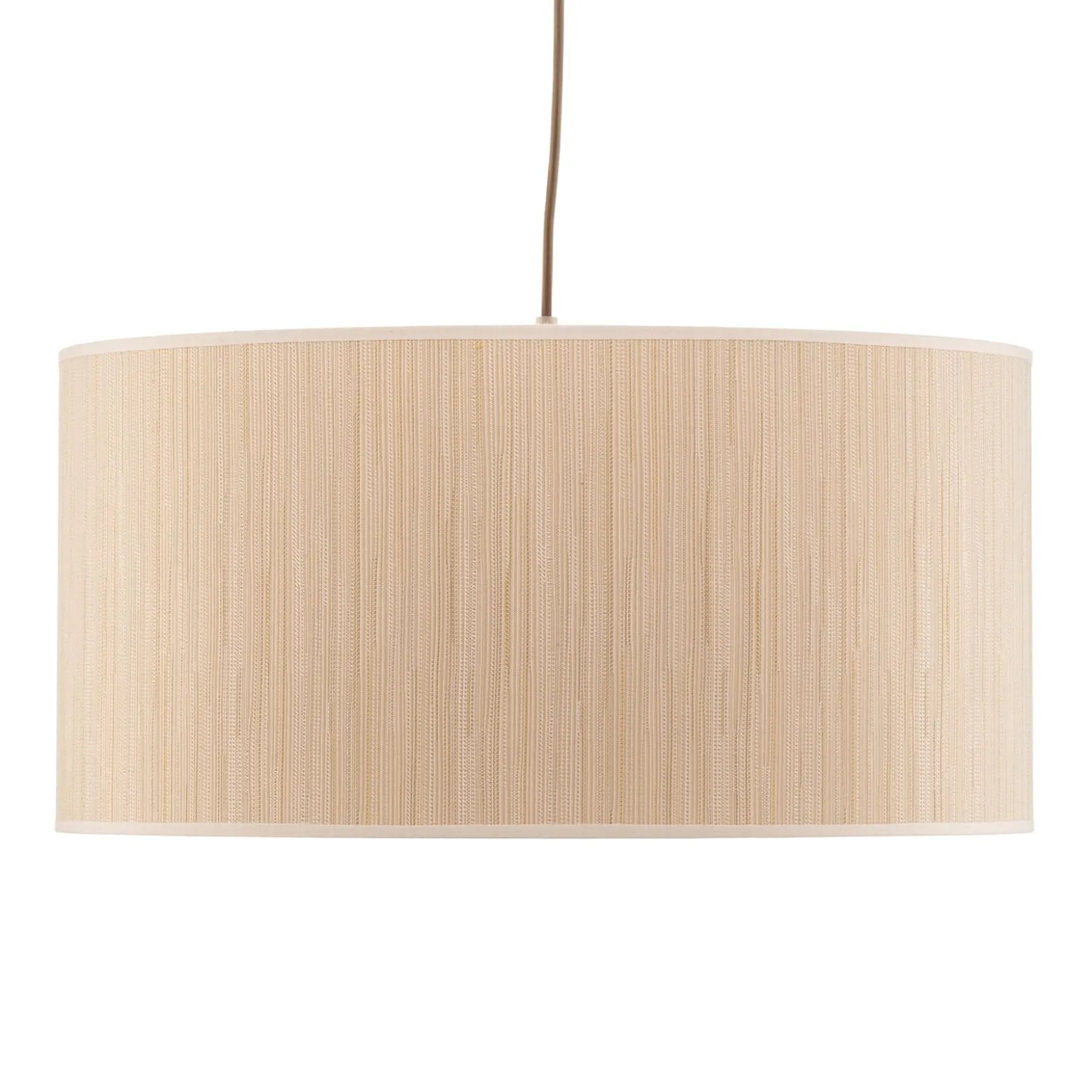 Hängeleuchte Essex, strukturierter Stoff, gold