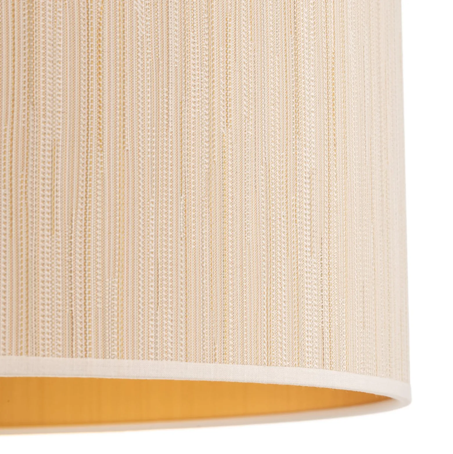 Hängeleuchte Essex, strukturierter Stoff, gold