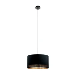 Hängeleuchte Esteperra, schwarz/gold, Ø 38 cm