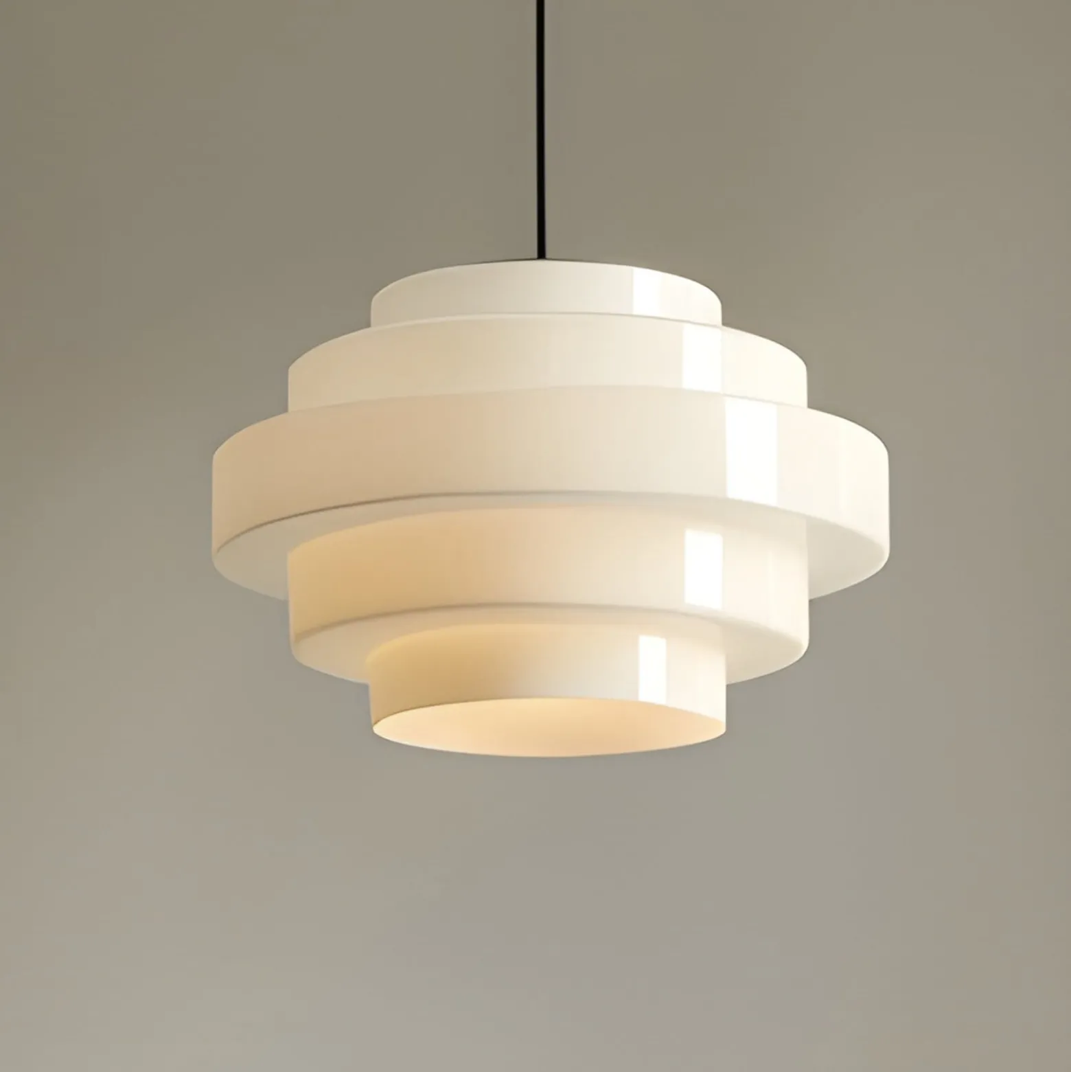 Hängeleuchte Filo, weiß, Ø 28 cm, Glas