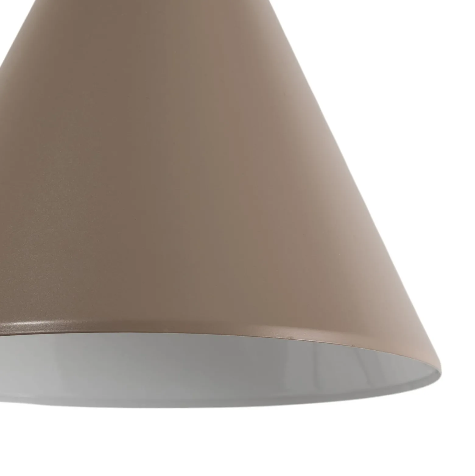 Hängeleuchte Form, beige, Metall, Ø 24 cm, Kegel, E27