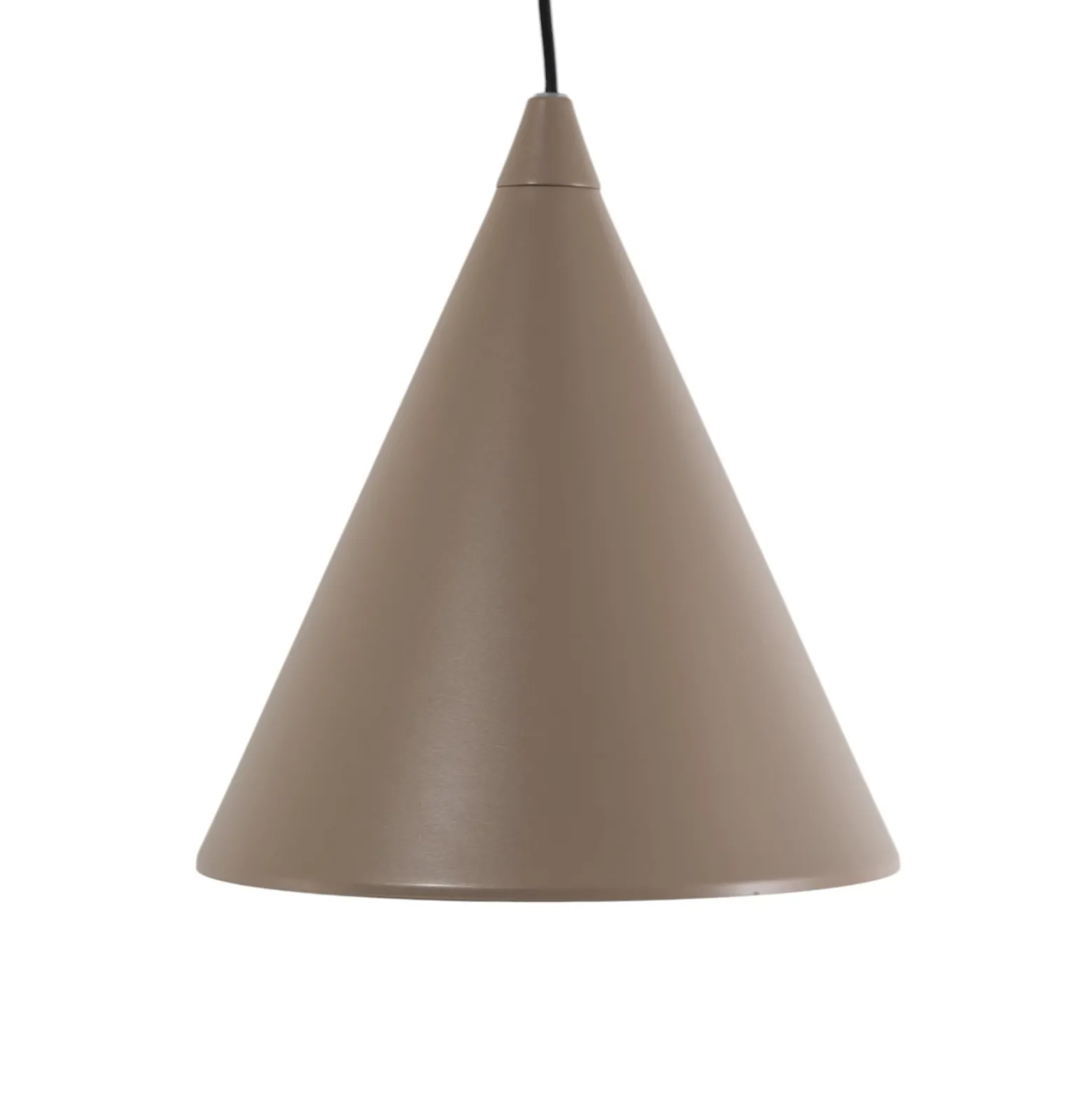 Hängeleuchte Form, beige, Metall, Ø 24 cm, Kegel, E27