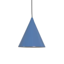 Hängeleuchte Form, rauchblau, Metall, Ø 24 cm, Kegel, E27