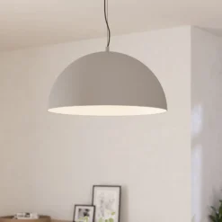 Hängeleuchte Gaetano 1, Ø 53 cm, grau/weiß, Stahl