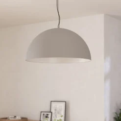 Hängeleuchte Gaetano 1, Ø 53 cm, grau/weiß, Stahl