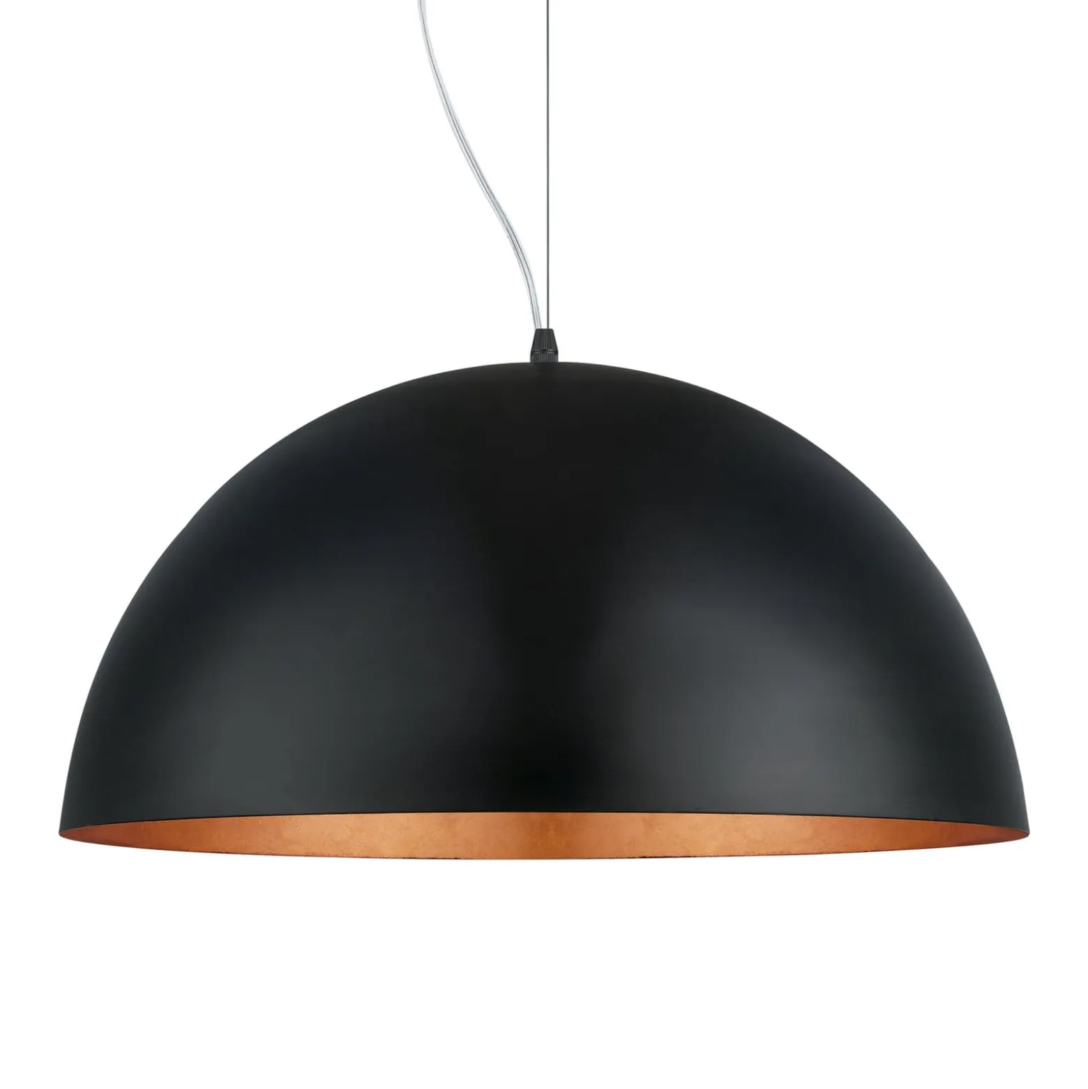 Hängeleuchte Gaetano 1, Ø 53 cm, schwarz/kupfer, Stahl