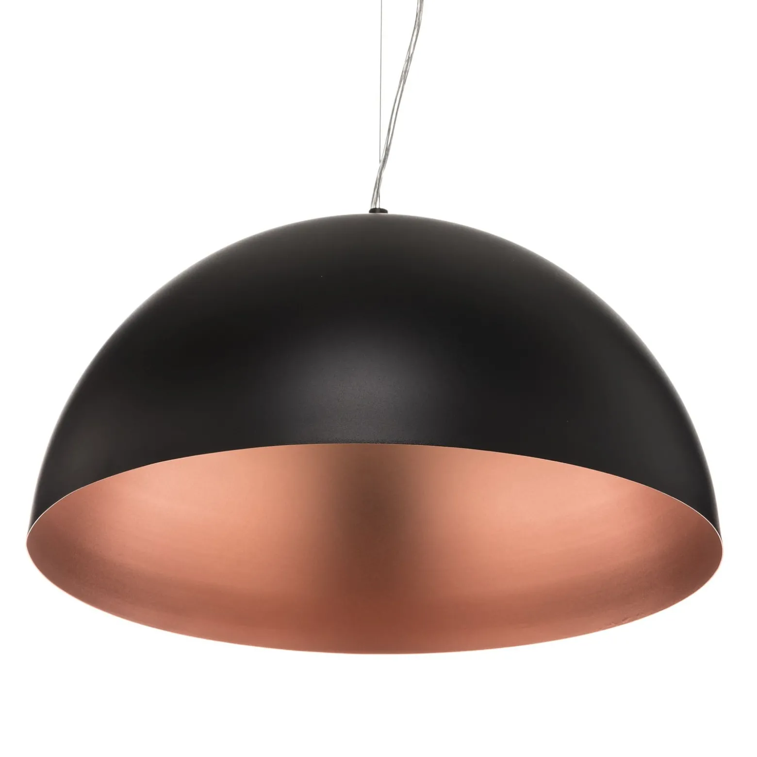 Hängeleuchte Gaetano 1, Ø 53 cm, schwarz/kupfer, Stahl