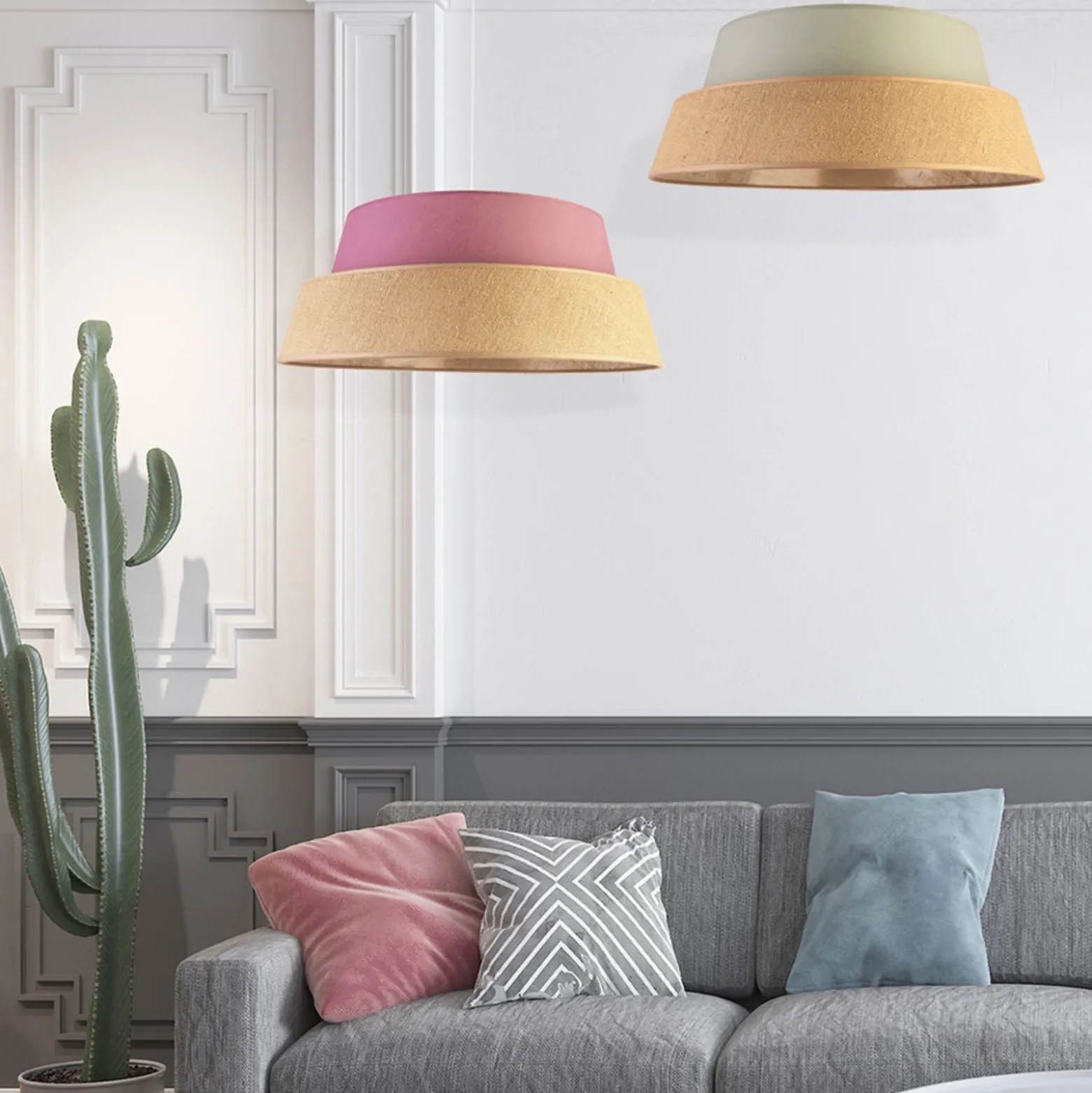 Hängeleuchte Galaxy Soft Nature, rosa/braun