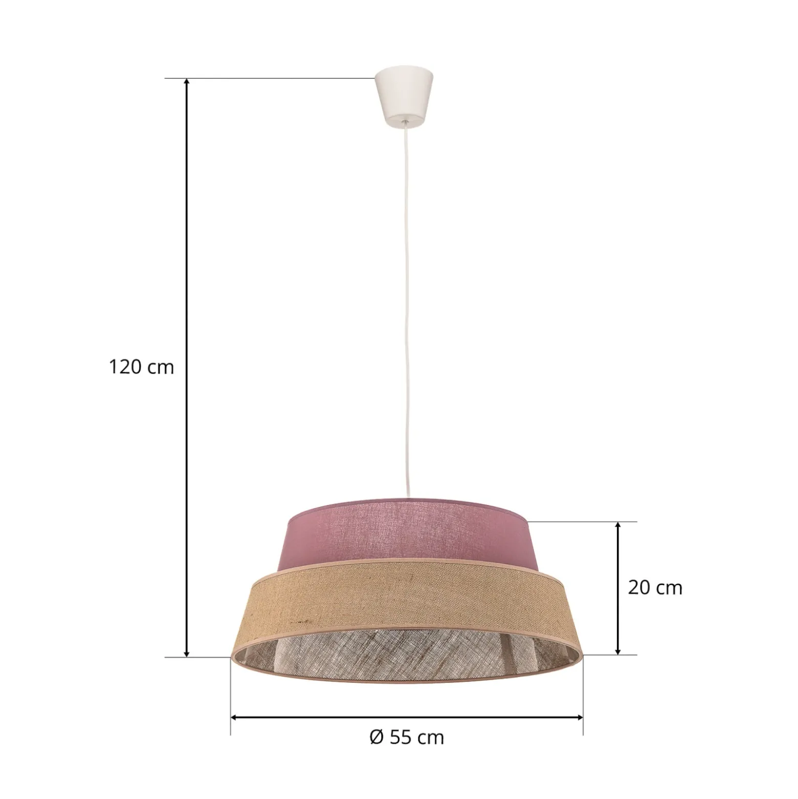 Hängeleuchte Galaxy Soft Nature, rosa/braun
