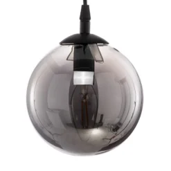Hängeleuchte Glassy 3-flg. dezentral, Glas grafit