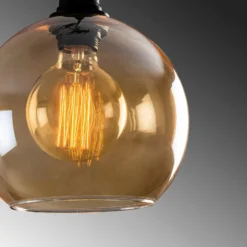 Hängeleuchte Gold 020 1-flammig Glas Ø20cm