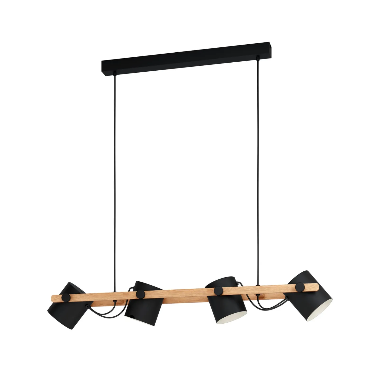 Hängeleuchte Hornwood, vierflammig, schwenkbar