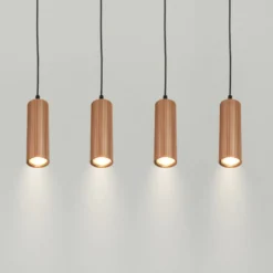 Hängeleuchte Ida, braun, 4-flammig, Länge 76 cm, GU10