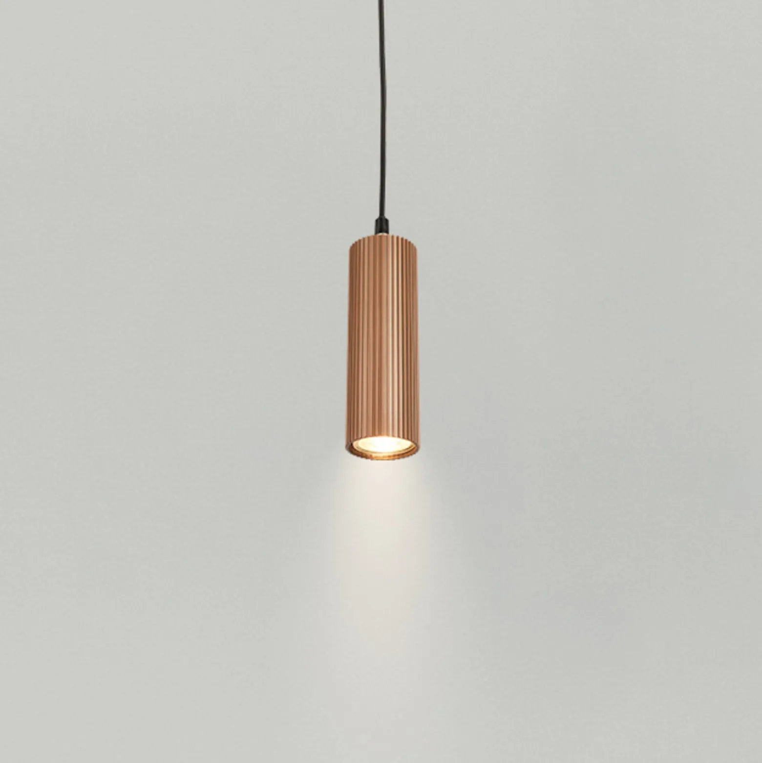 Hängeleuchte Ida, braun, 1-flammig, Ø 10 cm, GU10
