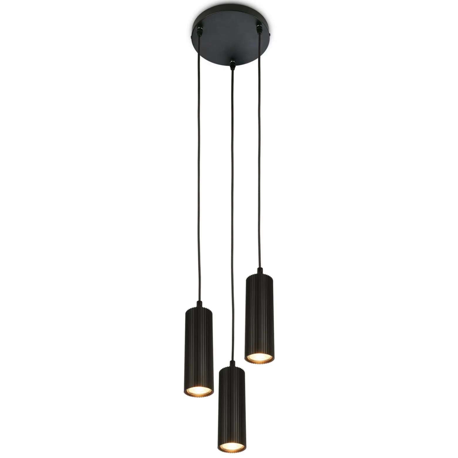 Hängeleuchte Ida, schwarz, 3-flammig, Ø 20 cm, GU10