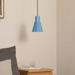 Hängeleuchte Konikkem, hellblau, Metall, Ø 14 cm, E27