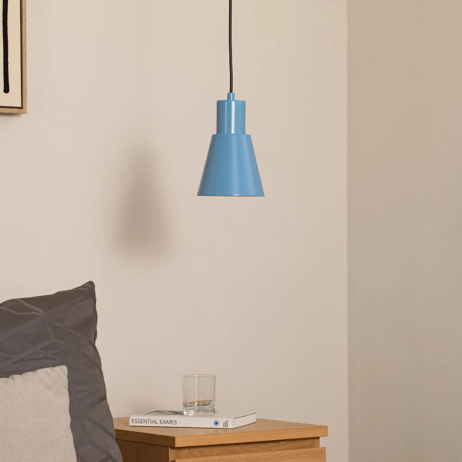 Hängeleuchte Konikkem, hellblau, Metall, Ø 14 cm, E27