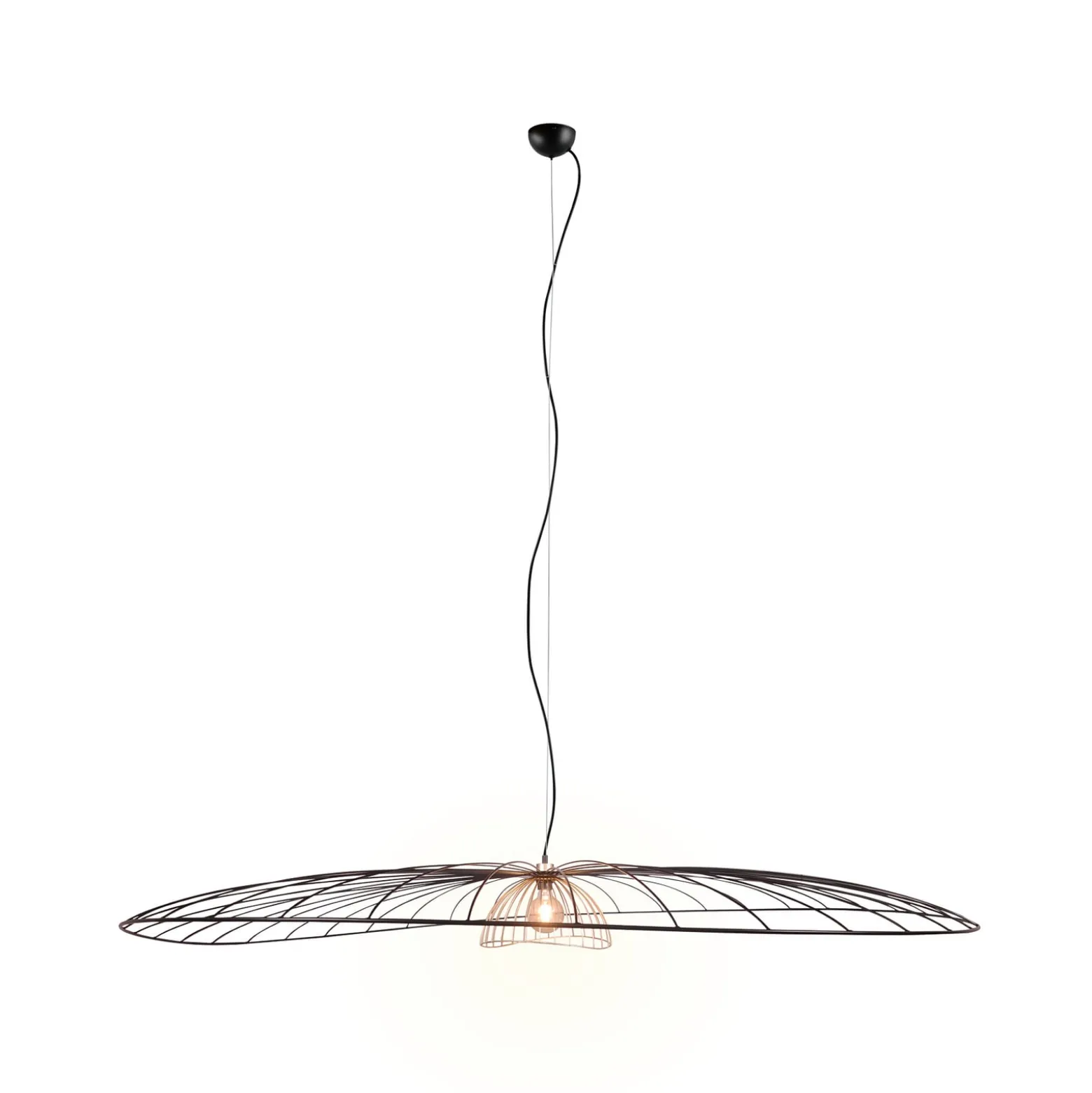 Hängeleuchte Lauris, schwarz matt, Ø 200 cm, Metall, E27
