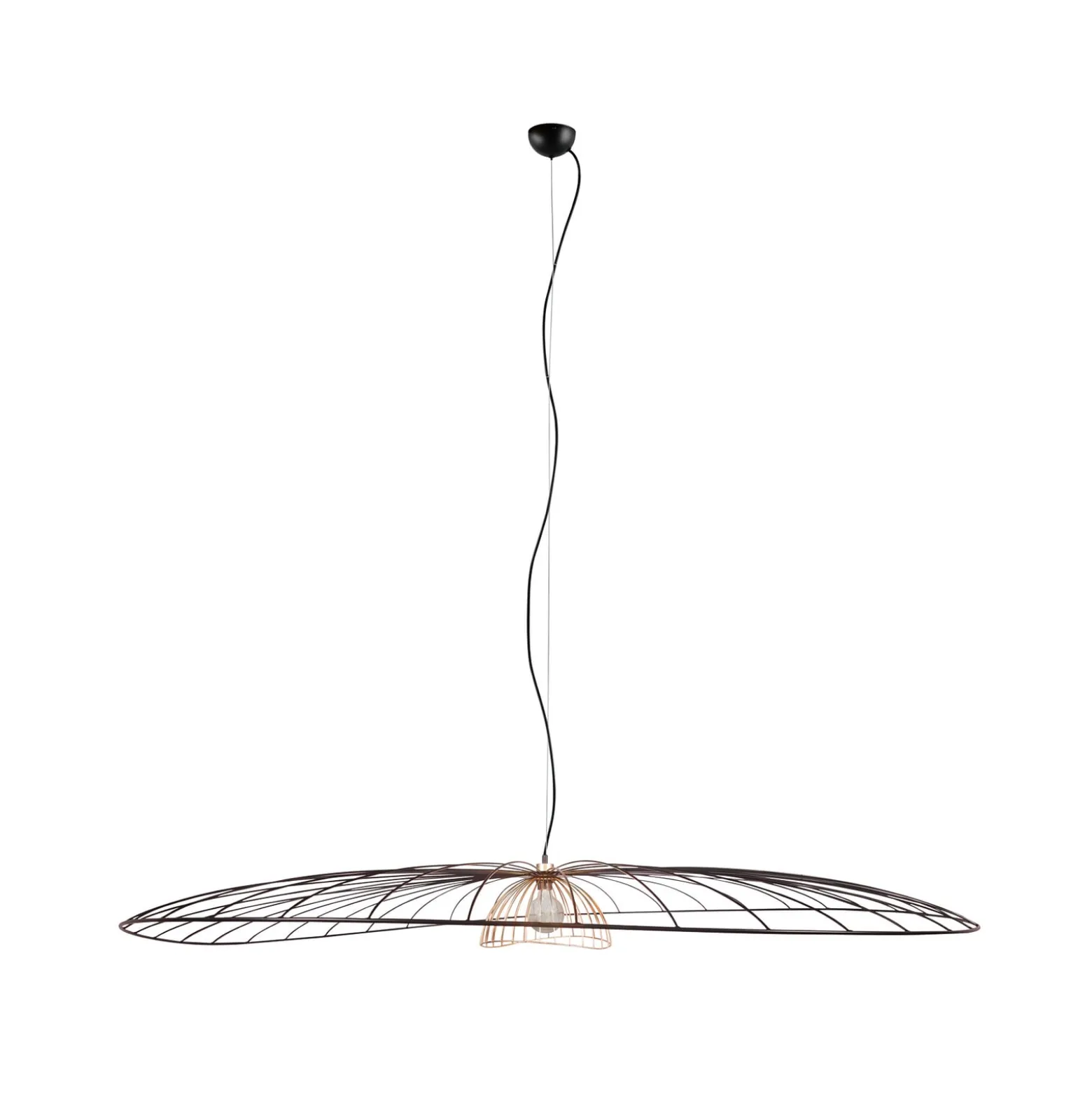 Hängeleuchte Lauris, schwarz matt, Ø 200 cm, Metall, E27