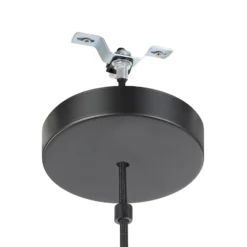 Hängeleuchte Mantunalle, Ø 20 cm, schwarz/weiß, Glas