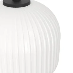 Hängeleuchte Mantunalle, Ø 20 cm, schwarz/weiß, Glas