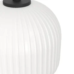Hängeleuchte Mantunalle, Länge 120 cm, schwarz/weiß, 3-flg.