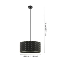 Hängeleuchte Marasales aus Textil, Ø 55 cm