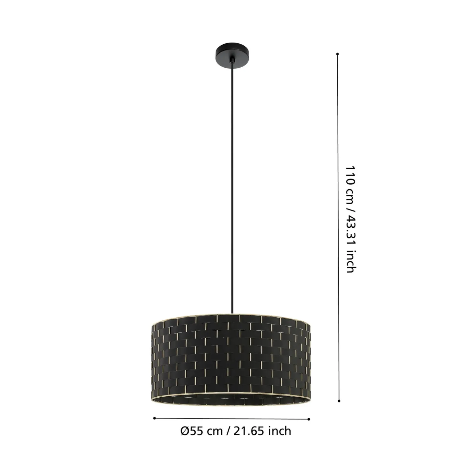 Hängeleuchte Marasales aus Textil, Ø 55 cm