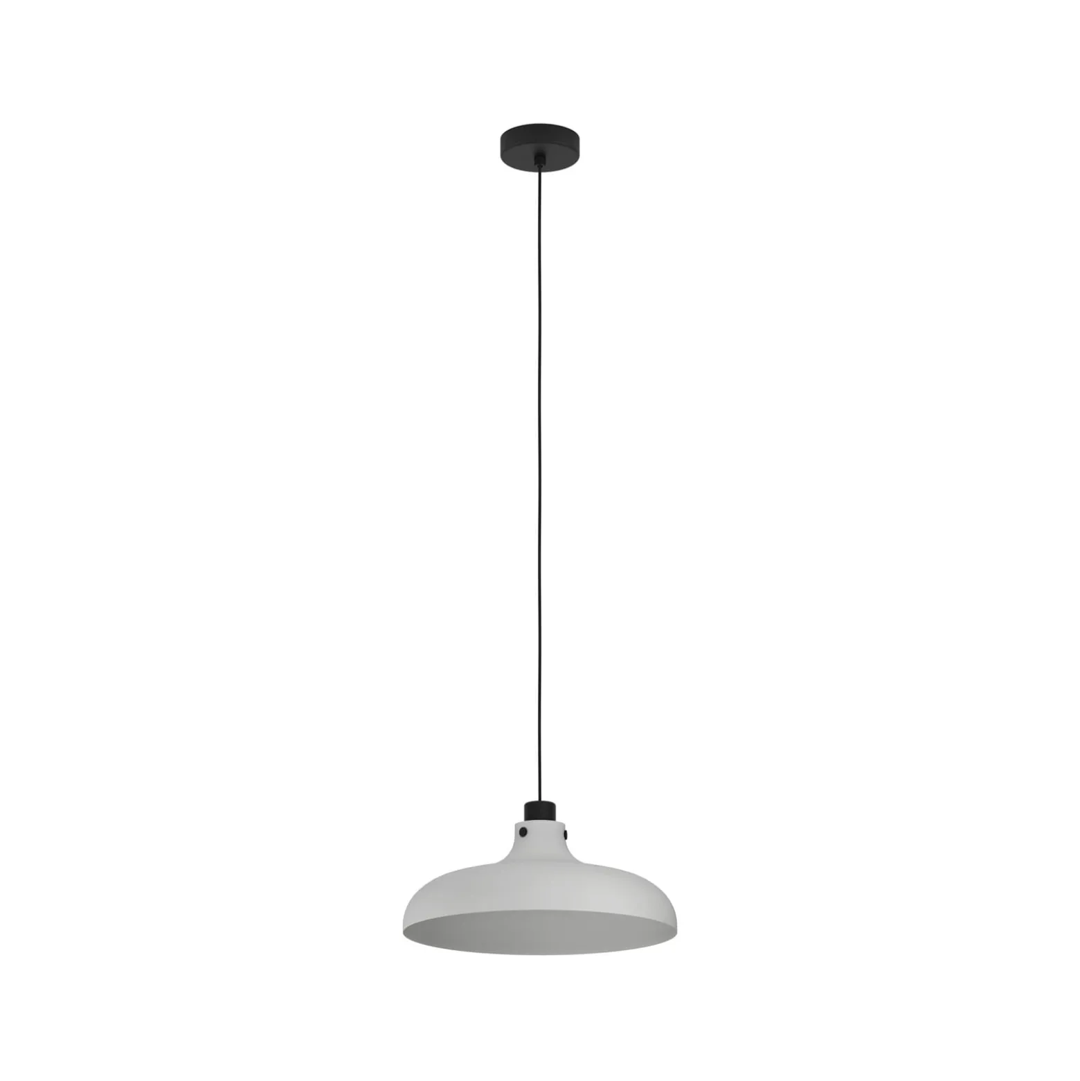 Hängeleuchte Matlock, Ø 38 cm, grau/schwarz, Stahl